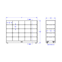 Load image into Gallery viewer, Jonti-Craft® 25 Cubbie-Tray Mobile Fold-n-Lock - with Clear Trays - MMEE Distributors