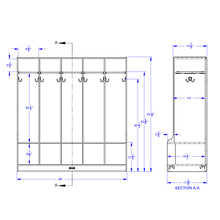 Load image into Gallery viewer, Rainbow Accents® 5 Section Coat Locker with Step - Black - MMEE Distributors