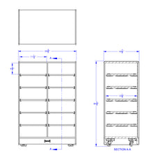 Load image into Gallery viewer, Rainbow Accents® 12 Paper-Tray Mobile Storage - without Paper-Trays - Blue - MMEE Distributors