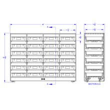 Load image into Gallery viewer, Rainbow Accents® 24 Paper-Tray Mobile Storage - with Paper-Trays - Purple - MMEE Distributors