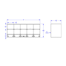 Load image into Gallery viewer, Rainbow Accents® 10 Section Wall Mount Coat Locker - without Trays - Purple - MMEE Distributors