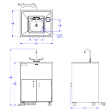 Load image into Gallery viewer, Jonti-Craft® Clean Hands Helper Portable Sink- 38" Counter - Stainless Steel Sink - MMEE Distributors