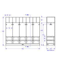 Load image into Gallery viewer, Jonti-Craft® Large Locker Organizer – with 10 Colored Tubs - MMEE Distributors