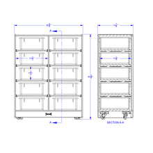 Load image into Gallery viewer, Rainbow Accents® 10 Tub Mobile Storage - with Tubs - Green - MMEE Distributors