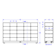 Load image into Gallery viewer, Rainbow Accents® 25 Tub Mobile Storage - without Tubs - Blue - MMEE Distributors