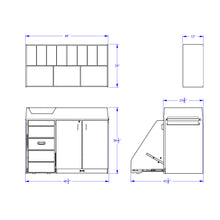 Load image into Gallery viewer, Rainbow Accents® Diaper Changer Combo - Left - Orange - MMEE Distributors