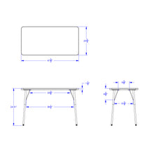 Load image into Gallery viewer, Berries® Rectangle Activity Table - 24" X 48", A-height - Gray/Navy/Gray - MMEE Distributors