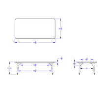 Load image into Gallery viewer, Berries® Rectangle Activity Table - 24" X 48", T-height - Gray/Blue/Gray - MMEE Distributors