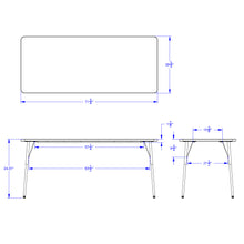 Load image into Gallery viewer, Berries® Rectangle Activity Table - 30" X 72", A-height - Blue/Black/Black - MMEE Distributors