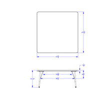 Load image into Gallery viewer, Berries® Square Activity Table - 48" X 48", E-height - Yellow/Black/Black - MMEE Distributors