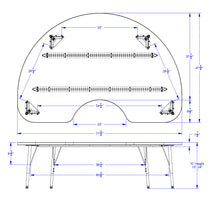 Load image into Gallery viewer, Berries® Kidney Dry Erase Table - 72" x 48", E-height - Write-n-Wipe/Black/Black - MMEE Distributors