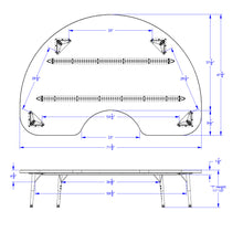 Load image into Gallery viewer, Berries® Kidney Activity Table - 48" X 72", T-height - Gray/Purple/Gray - MMEE Distributors