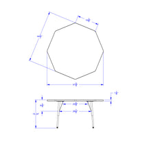 Load image into Gallery viewer, Berries® Octagon Activity Table - 48" X 48", E-height - Gray/Navy/Gray - MMEE Distributors