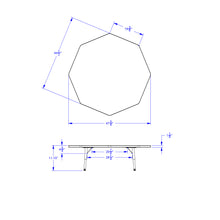 Load image into Gallery viewer, Berries® Octagon Activity Table - 48" X 48", T-height - Gray/Purple/Gray - MMEE Distributors