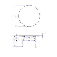 Load image into Gallery viewer, Berries® Round Activity Table - 48" Diameter, E-height - Gray/Yellow/Gray - MMEE Distributors