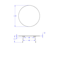 Load image into Gallery viewer, Berries® Round Activity Table - 48" Diameter, T-height - Yellow/Black/Black - MMEE Distributors