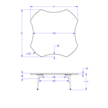 Load image into Gallery viewer, Berries® Four Leaf Activity Table, T-height - Blue/Black/Black - MMEE Distributors