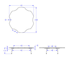Load image into Gallery viewer, Berries® Six Leaf Activity Table - 60", T-height - Gray/Teal/Gray - MMEE Distributors