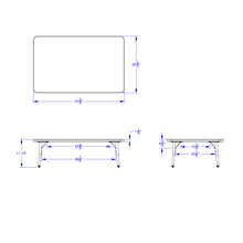 Load image into Gallery viewer, Berries® Rectangle Dry Erase Table - 30" x 48", T-height - Write-n-Wipe/Black/Black - MMEE Distributors