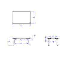 Load image into Gallery viewer, Berries® Rectangle Activity Table - 24" X 36", T-height - Gray/Green/Gray - MMEE Distributors