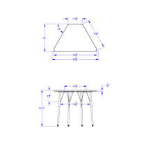 Load image into Gallery viewer, Berries® Tall Trapezoid Desk - Blue/Black/Black - MMEE Distributors