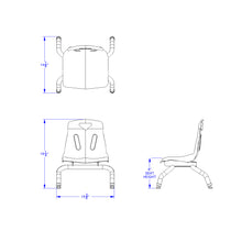 Load image into Gallery viewer, Berries® Stacking Chairs with Powder-Coated Legs - 8" Ht - Set of 6 - Yellow - MMEE Distributors