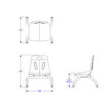 Load image into Gallery viewer, Berries® Stacking Chair with Powder-Coated Legs - 8" Ht - Teal - MMEE Distributors