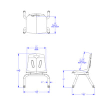 Load image into Gallery viewer, Berries® Stacking Chairs with Chrome-Plated Legs - 10" Ht - Set of 6 - Blue - MMEE Distributors