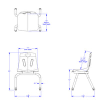 Load image into Gallery viewer, Berries® Stacking Chair with Powder-Coated Legs - 12" Ht - Teal - MMEE Distributors