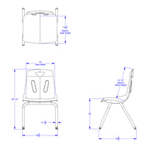 Load image into Gallery viewer, Berries® Stacking Chairs with Powder-Coated Legs - 16" Ht - Set of 6 - Camel - MMEE Distributors