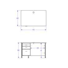 Load image into Gallery viewer, Berries® Teachers' 48" Desk with 1 Pedestal - Maple/Black - MMEE Distributors