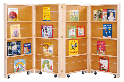 Jonti-Craft® Mobile Library Bookcase - 4 Sections - MMEE Distributors