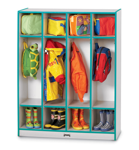 Rainbow Accents® 4 Section Coat Locker - Teal - MMEE Distributors