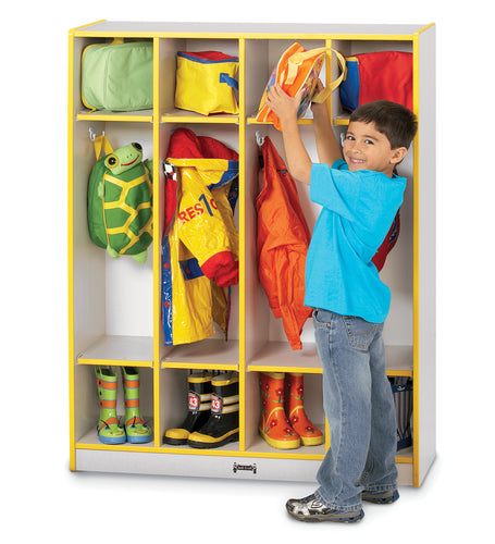 Rainbow Accents® 4 Section Coat Locker - Yellow - MMEE Distributors