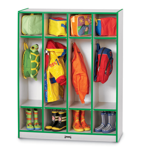 Rainbow Accents® 4 Section Coat Locker - Green - MMEE Distributors