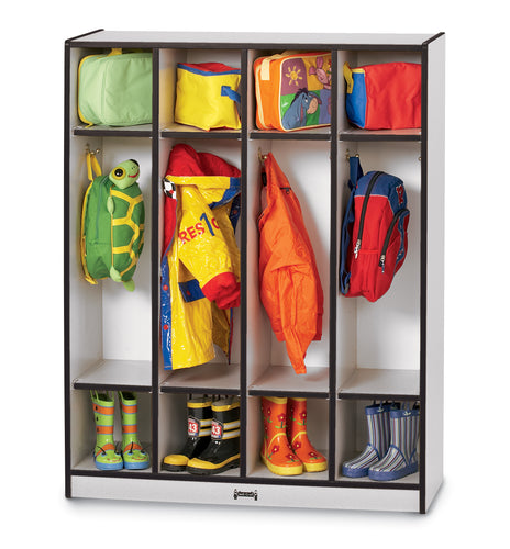 Rainbow Accents® 4 Section Coat Locker - Black - MMEE Distributors