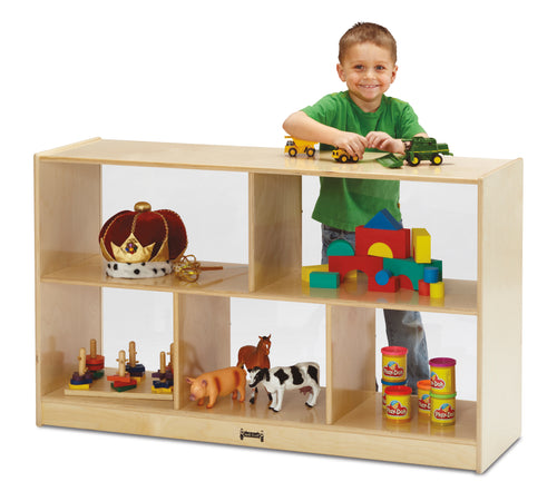 Jonti-Craft® Low Single Mobile Storage Unit - See-Thru Back - MMEE Distributors