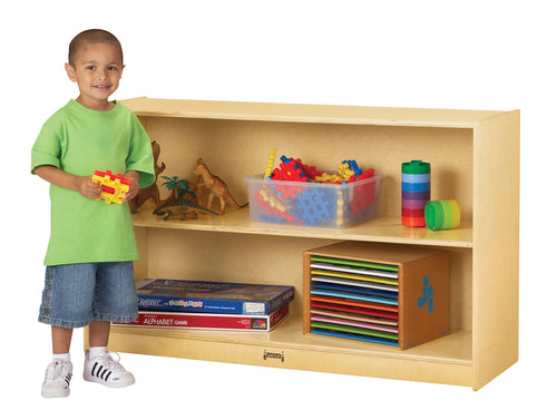 Jonti-Craft® Low Mobile Straight-Shelf - MMEE Distributors