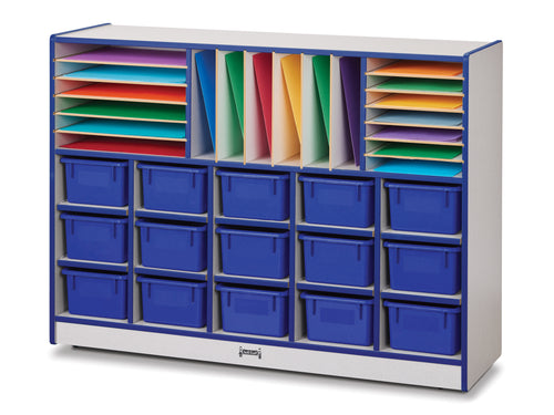 Rainbow Accents® Sectional Cubbie-Tray Mobile Unit - without Trays - Navy - MMEE Distributors