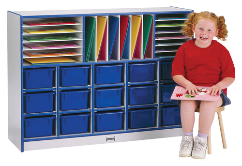 Rainbow Accents® Sectional Cubbie-Tray Mobile Unit - with Trays - Yellow - MMEE Distributors