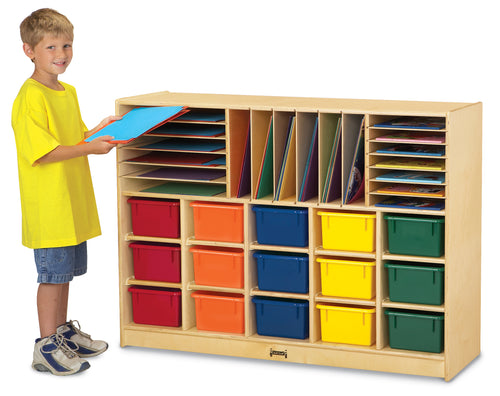 Jonti-Craft® Sectional Cubbie-Tray Mobile Unit - with Colored Trays - MMEE Distributors