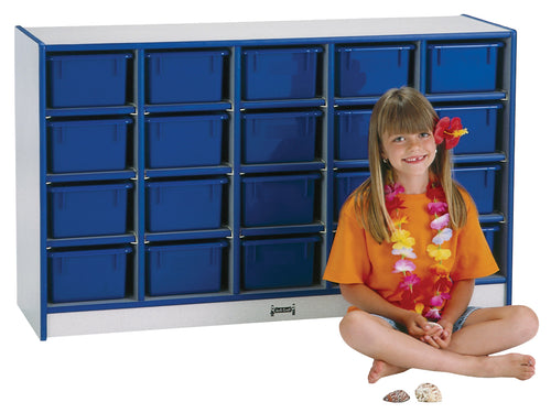 Rainbow Accents® 20 Cubbie-Tray Mobile Storage - without Trays - Teal - MMEE Distributors