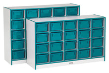 Load image into Gallery viewer, Rainbow Accents® 20 Cubbie-Tray Mobile Storage - without Trays - Teal - MMEE Distributors
