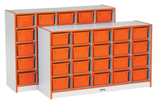 Load image into Gallery viewer, Rainbow Accents® 25 Cubbie-Tray Mobile Storage - with Trays - Orange - MMEE Distributors
