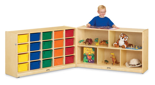 Jonti-Craft® 20 Cubbie-Tray Fold-n-Lock - with Colored Trays - MMEE Distributors