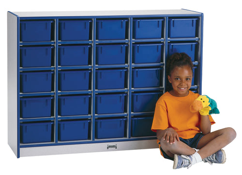 Rainbow Accents® 25 Cubbie-Tray Mobile Storage - without Trays - Green - MMEE Distributors