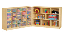 Load image into Gallery viewer, Jonti-Craft® 25 Cubbie-Tray Mobile Fold-n-Lock - with Colored Trays - MMEE Distributors
