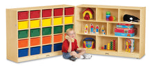 Load image into Gallery viewer, Jonti-Craft® 25 Cubbie-Tray Mobile Fold-n-Lock - with Colored Trays - MMEE Distributors
