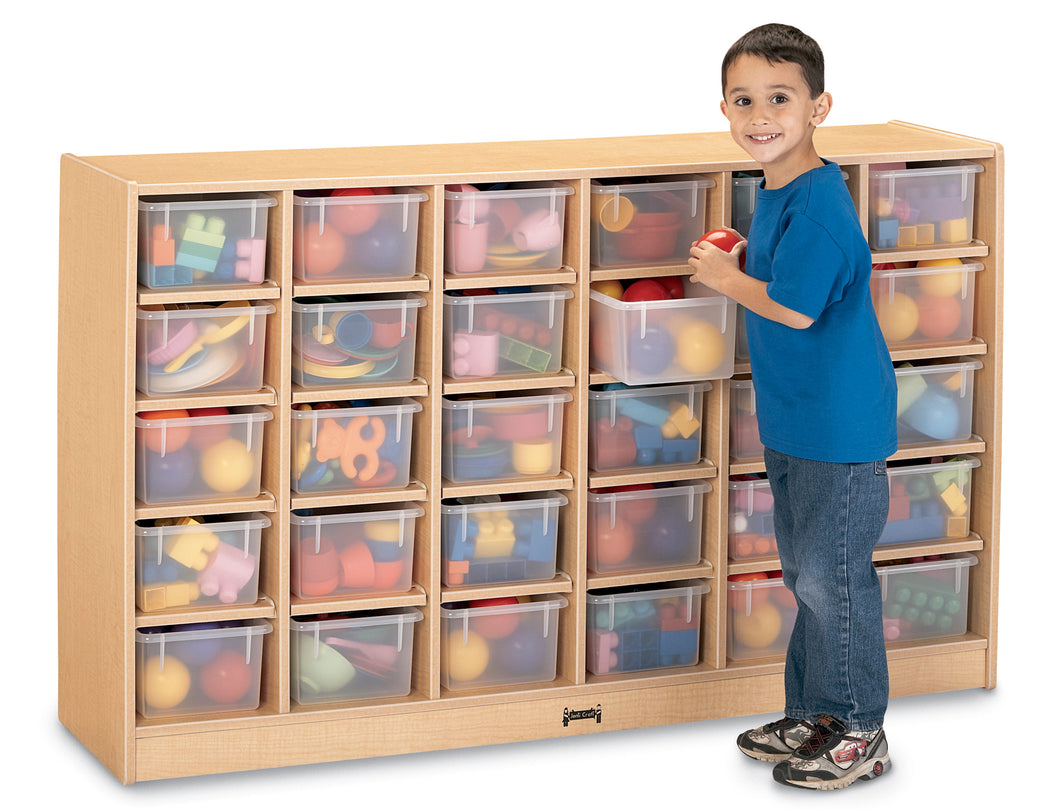 MapleWave® 30 Cubbie-Tray Mobile Storage - with Clear Trays - MMEE Distributors