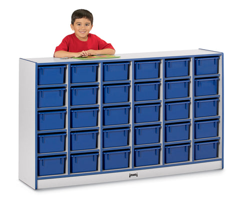 Rainbow Accents® 30 Cubbie-Tray Mobile Storage - without Trays - Green - MMEE Distributors